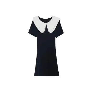 HUINIAN Short Sleeved Dress Women's Black