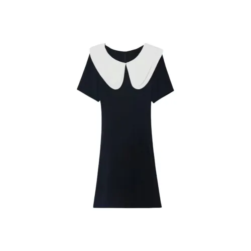 HUINIAN Short Sleeved Dress Women's Black
