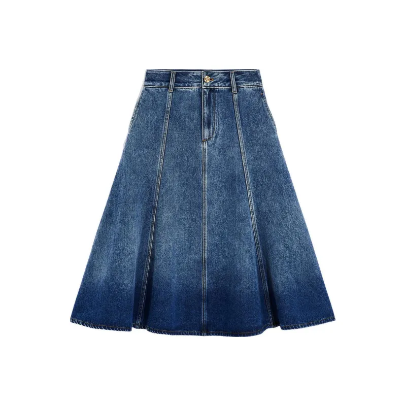 Bebe FW24 Denim Long Skirts Women's Blue-0