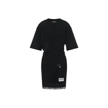 MOSCHINO Logo patch Buckled Shirt Dress