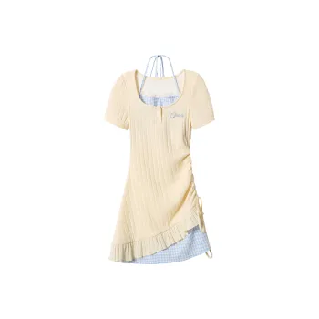 AURORA MUSE Short Sleeved Dress Women's Yellow