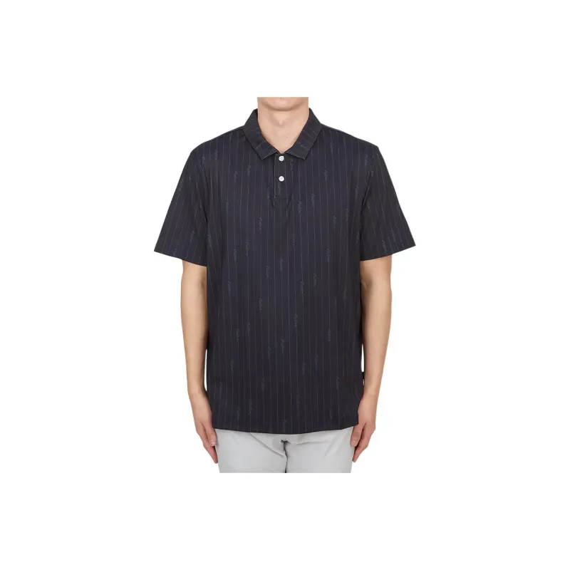 Malbon Golf Polo Shirt Men's Gray Black-0
