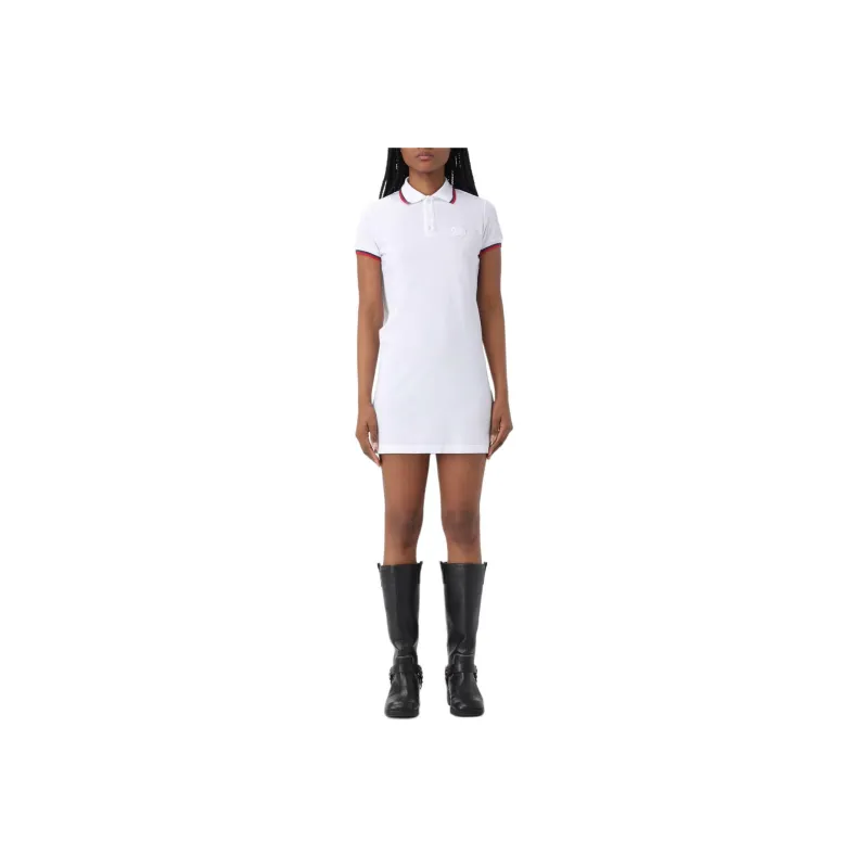 DSQUARED 2 Logo Embroidered Maxi Cut Out Polo Dress-0