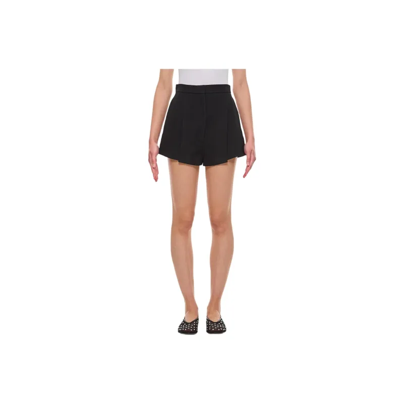 KHAITE High Waist Pleated Shorts-0
