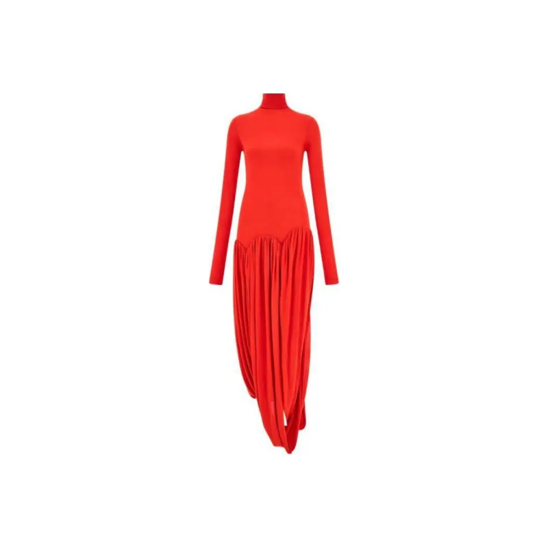 Ferragamo Turtleneck Tulip Skirt Dress-0
