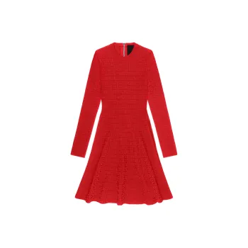 GIVENCHY SS23 Long Sleeved Dress Women's Red