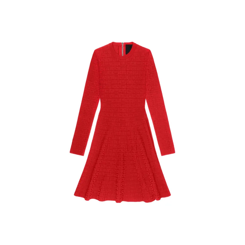 GIVENCHY SS23 Long Sleeved Dress Women's Red-0
