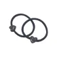Heart Smiley Face Rubber Band 1 Pack (Black)