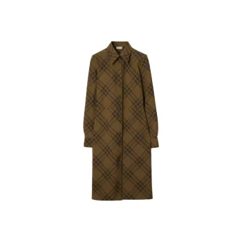 Burberry Checked Wool Shirt Dress