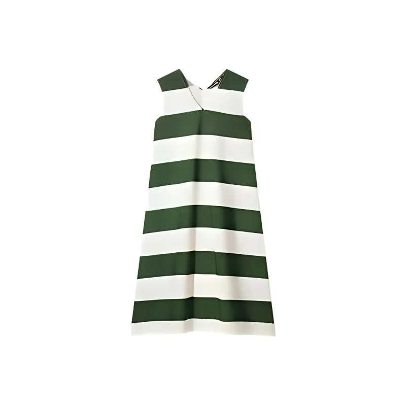Marimekko X UNIQLO Marimekko Co brand Sleeveless Dresses Women's Olive-0