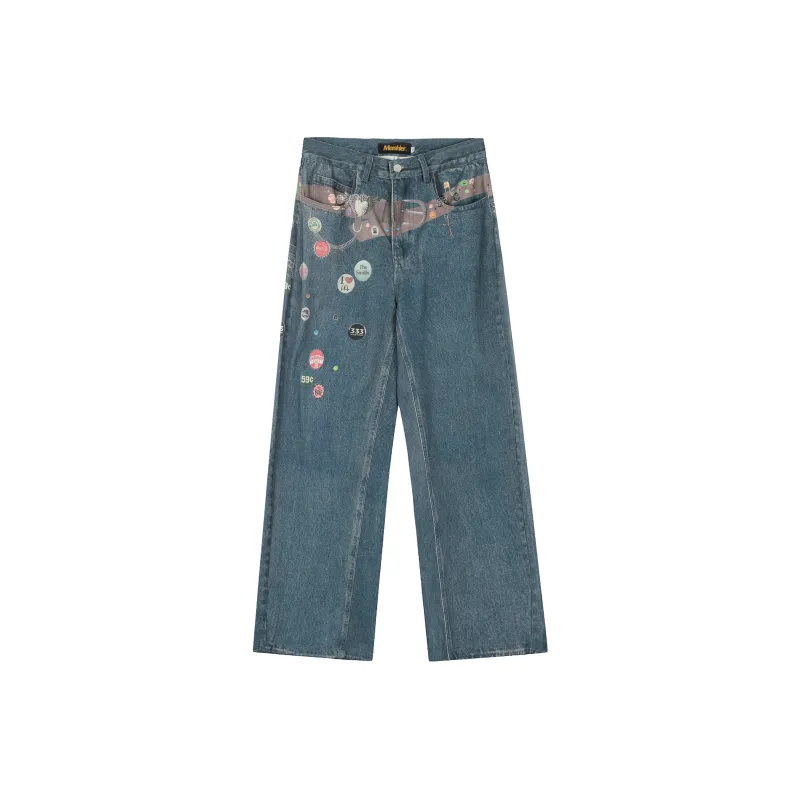LEMANISM Jeans Unisex Denim Blue-0