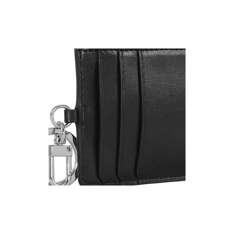 GANNI Smooth Matte Leather Wallets Coin Purses Women's Black-3