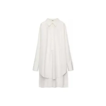 LOEWE Deconstructed Long Sleeve Shirt Dress 'Optic White'