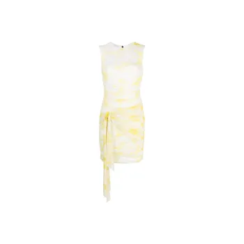 MSGM Ruched Sleeveless Mini Dress