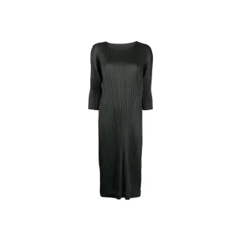 PLEATS PLEASE ISSEY MIYAKE Long-Sleeved Dresses Women's Black