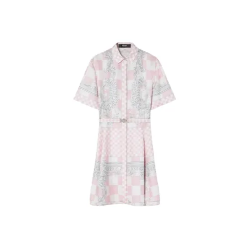 VERSACE Barocco Printed Belted Shirtdress