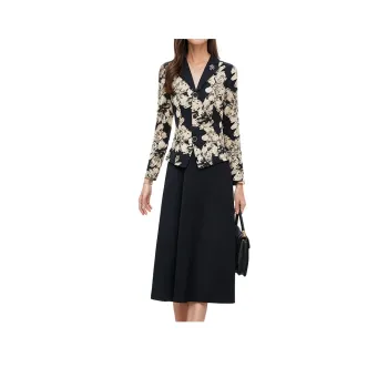 Mapping Long Sleeved Dresses Women's Black