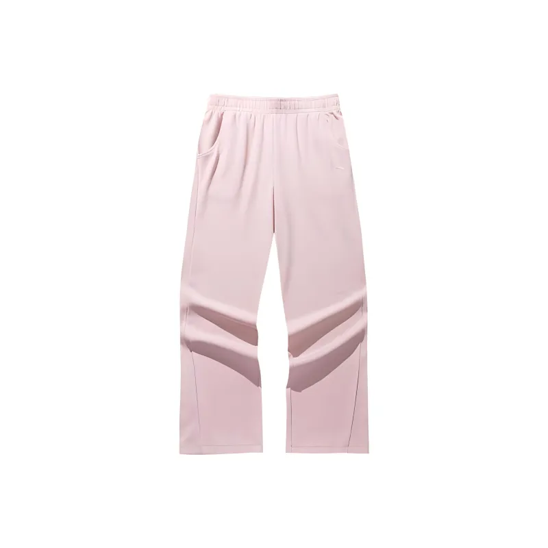 Anta Variety Training Collection Knitted Sports Pants Women's Firm Pink-0