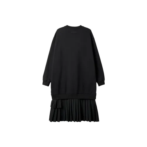 MM6 Maison Margiela Long Sleeved Dresses Women's Black