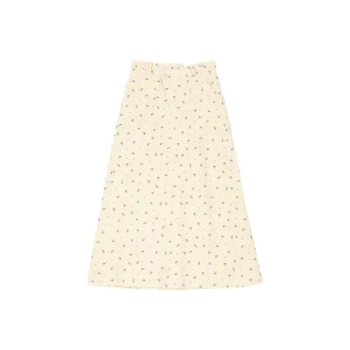 FREAK'S STORE Denim Long Skirt Women's Printing Pattern