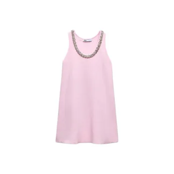 ZARA Sleeveless Dress Women's Pink