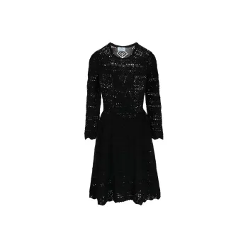PRADA Flared skirt Crochet Dress