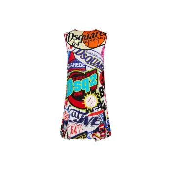 DSQUARED 2 Graphic print Sleeveless Minidress