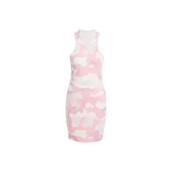 Adidas Free Shipping With AdiClub Essentials 3-Stripes Camo Print Racer Back Tank Dress