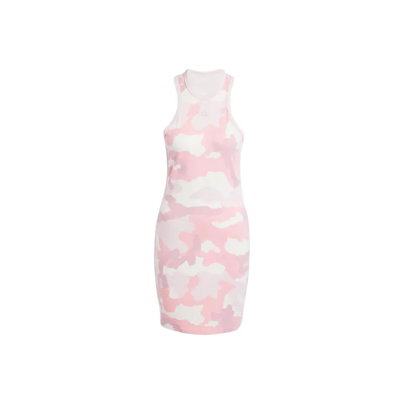 Adidas Free Shipping With AdiClub Essentials 3-Stripes Camo Print Racer Back Tank Dress-0