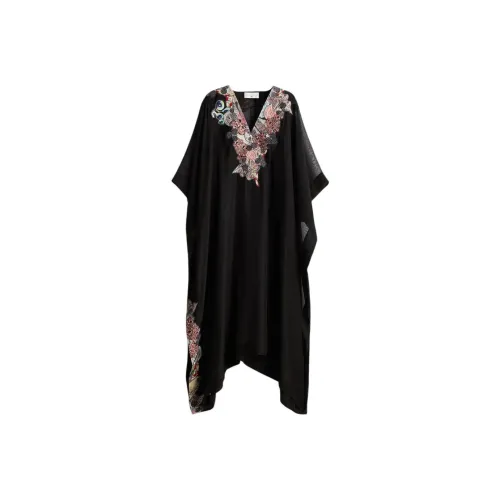 H&M ANAMIKA KHANNA Collaboration Long-Sleeved Dresses Women's Black