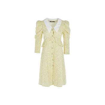 Marie Elie Long-Sleeved Dresses Women's Light Yellow