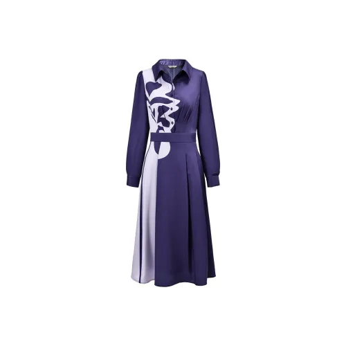 DIFFIE RIEGER Long-Sleeved Dresses Women's Purple