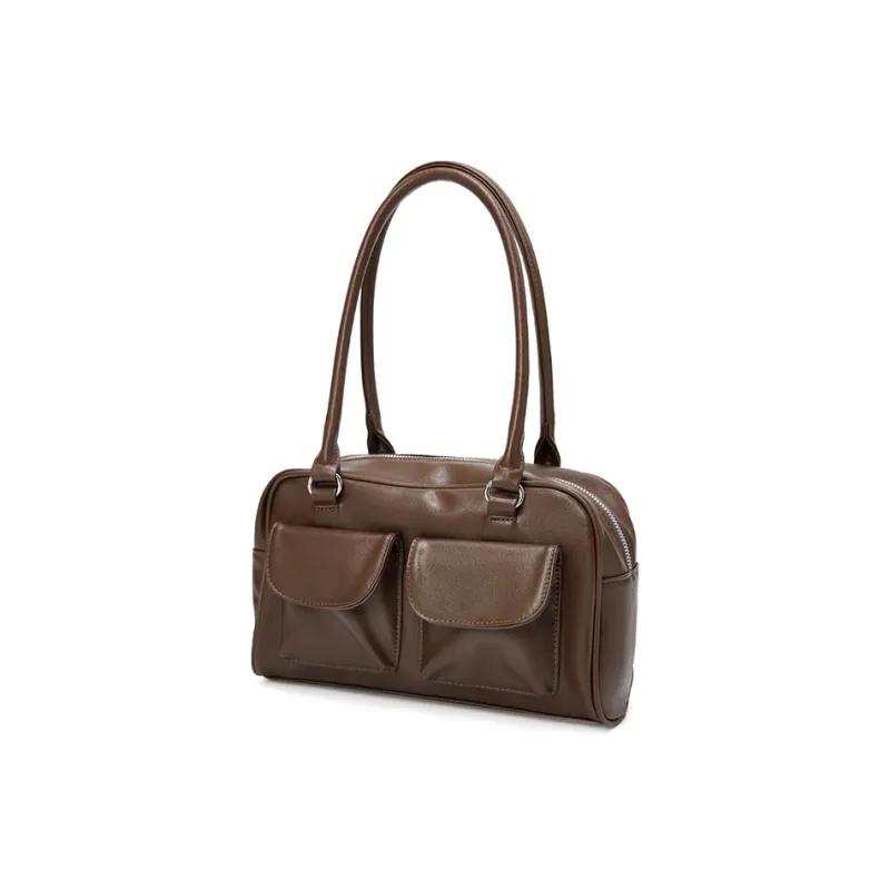 RED DRAGONFLY Pu Handbag Regular Women's Black/Coffee/Ecru-7
