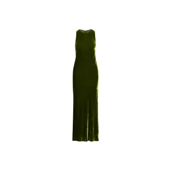 Polo Ralph Lauren Velvet Slip on Maxi Dress