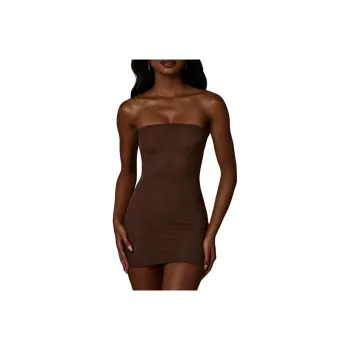 OH POLLY INTIMATES Slip Dresses Women's Deep Cocoa