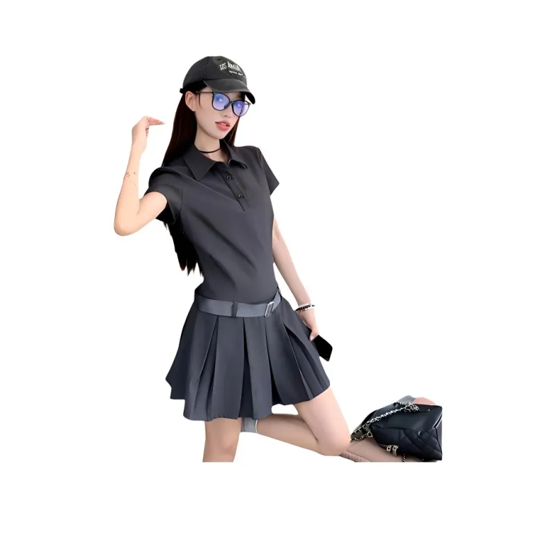 XIANSINIAO Short Sleeved Dress Women's-1