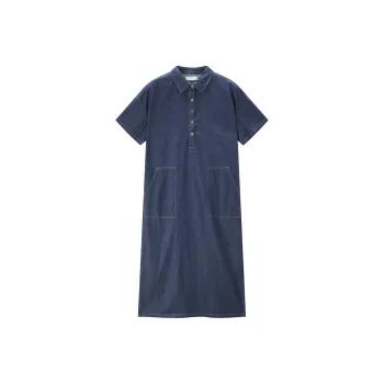 UNIQLO Short Sleeved Dresses Women's Dark Blue