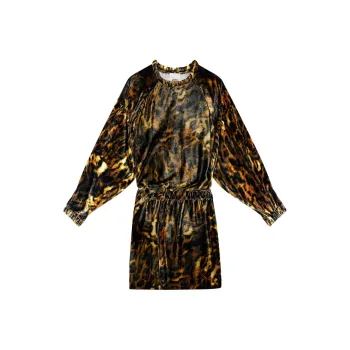 ISABEL MARANT Lassie Tiger Printed Elasticated Waist Dress