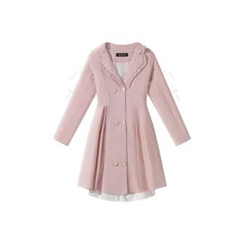 AHDO Long Sleeved Dresses Women's Pink
