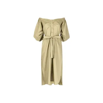 Staud Reese Sweatheart Neck Midi Dress