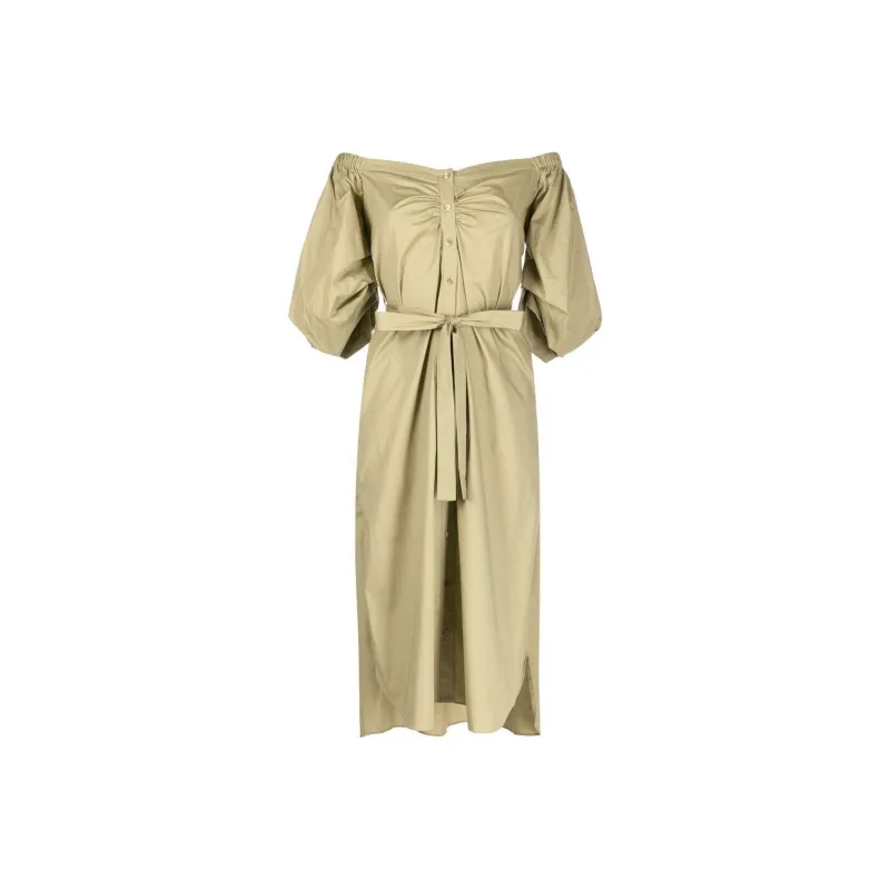 Staud Reese Sweatheart Neck Midi Dress-0