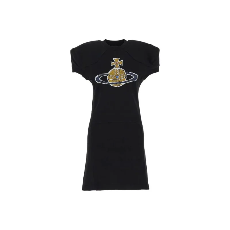 Vivienne Westwood Short Sleeved Dress Women's Black-0