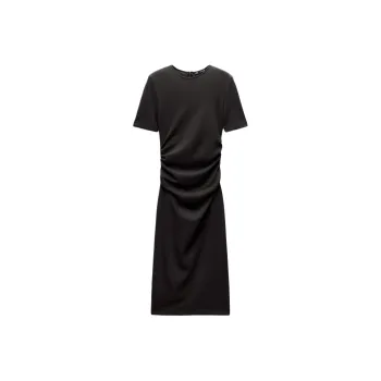 ZARA Short-Sleeved Dresses Women's Chocolate Brown