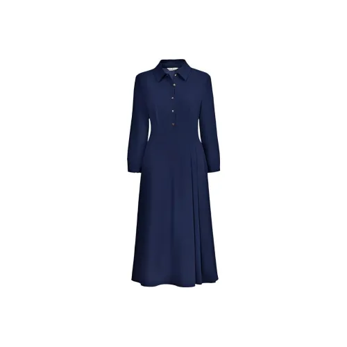 DIFFIE RIEGER Long-Sleeved Dresses Women's Navy Blue