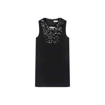 Famanxuan Sleeveless Dress Women's NearLink Vintage Black