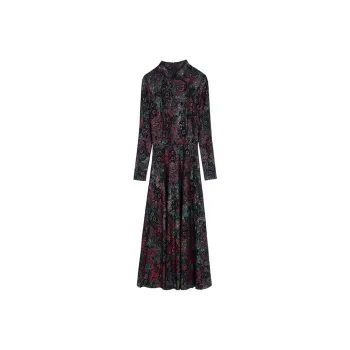 Mapping Long-Sleeved Dresses Women's Black