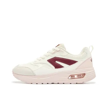QIAODAN Abrasion Resistant Lightweight Height Increasing Low Top Casual Shoes Women's Ivory Peach Pink