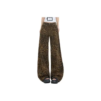 BEAR UNION Jeans Women's Leopard Print