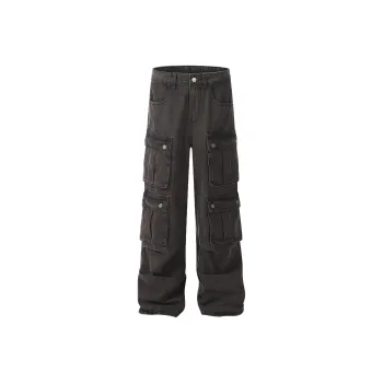 PAINT STAIN Jeans Unisex Black Brown