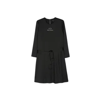ARMANI EXCHANGEAE SS24 Long Sleeved Dress Women's Black